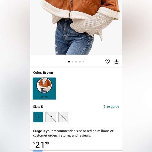 Winter Jackets Sherpa Lined Oversized Zip Up Half Sleeve Lapel Poncho coat. - Picture 2 of 9